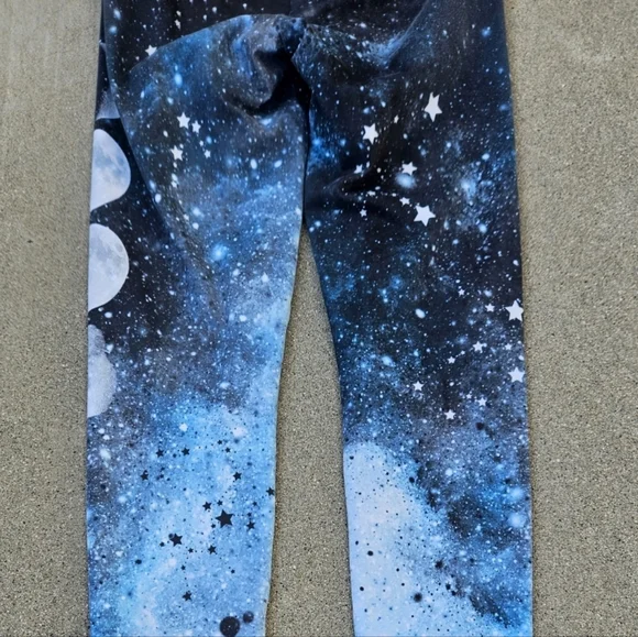 Eagle Rock Werkshop Stars & Moon Phases Leggings Galaxy, Celestial, Sky, Med EUC - Picture 8 of 10